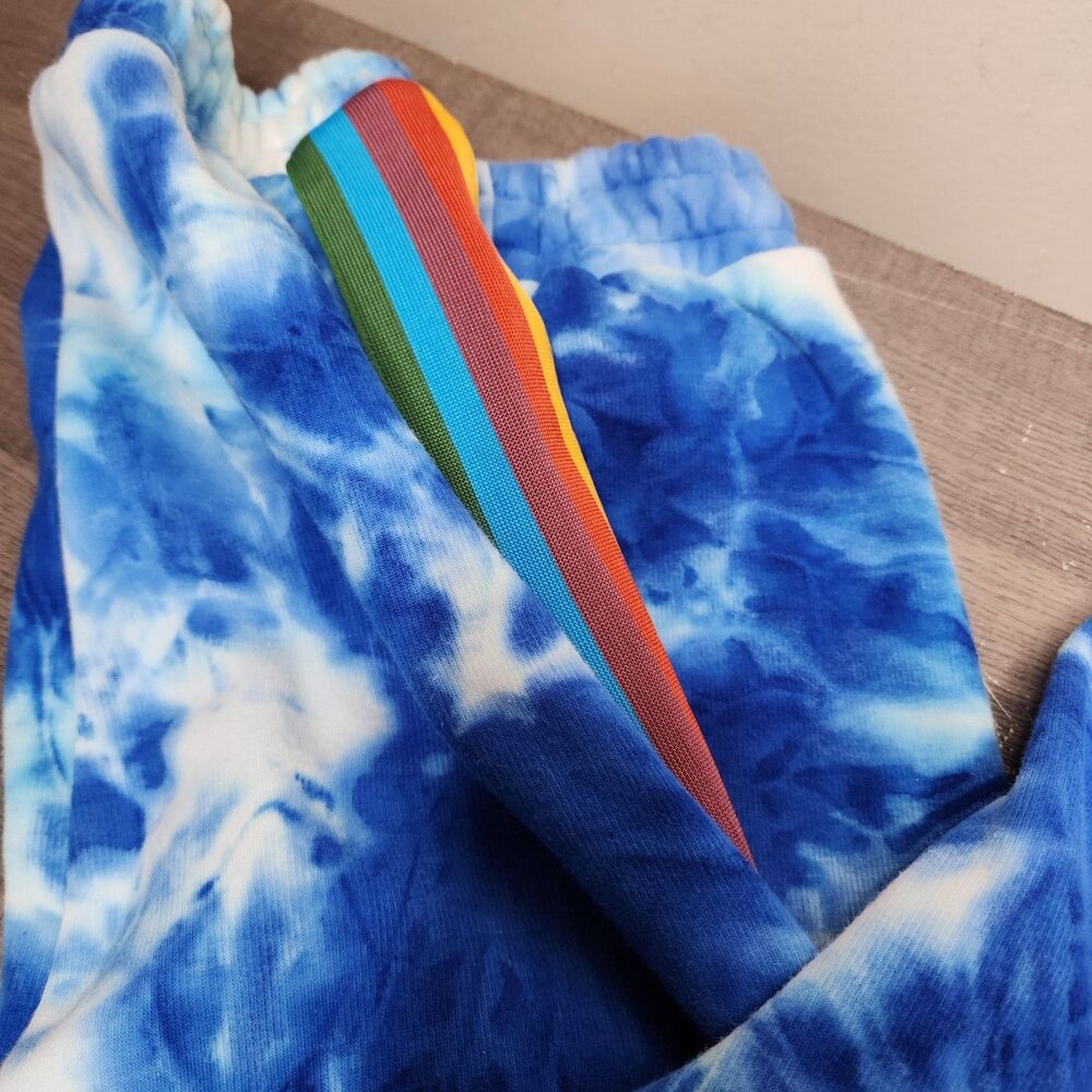 Farm Rio Tie Dye Rainbow Joggers Sweatpants High Rise Womens XS - Picture 11 of 13